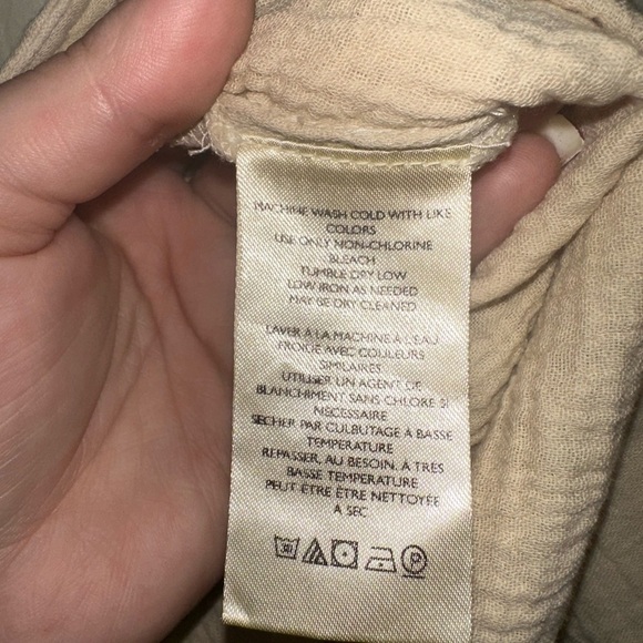 Free People Beige gauzy side tie skirt M beachy boho vacation coastal - Picture 8 of 9